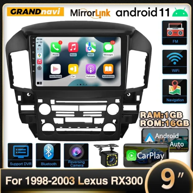 For 1998-2003 Lexus RX300 Android Auto Carplay Car Stereo Radio GPS FM w/Camera