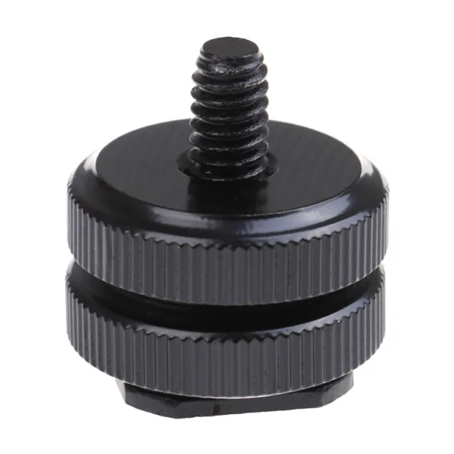 1/4 inch dual nut tripod mount screw to flash camera hot shoe adapt`uk