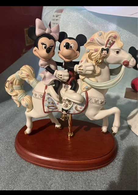 LENOX DISNEY MICKEYS Carousel Horse Romance 2008 Figurine w/Minnie