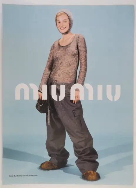 Miu Miu Women's Fashion Clothing Accessories 2021 Vogue Print Ad 8x11"