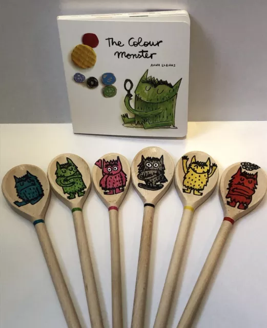 The Colour Monster Story spoons. School. First Day Nerves. Gift. Teacher