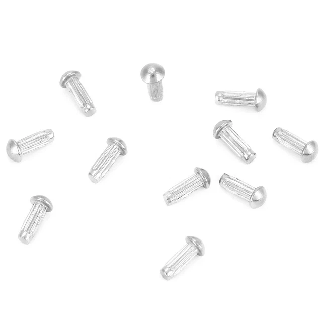 (M2*6) Set assortimento rivetti solidi testa rotonda gambo annoiato M2