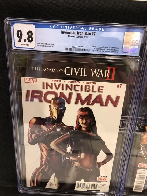 Invincible Iron Man #7 #9 CGC 9.8 1st Print Cameo Full Riri Williams Ironheart 2