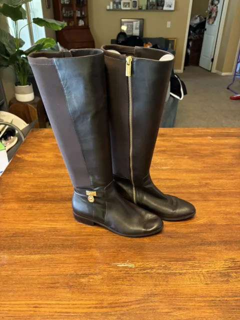 Michael Kors Hamilton Riding Boots Size 8