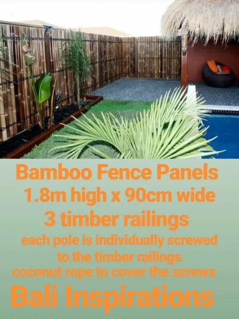 BAMBOO FENCE PANEL,  BAMBOO SCREEN, FENCING 1.8M X 90CM *Pick UP Only*