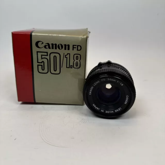 Canon New FD 50mm f1.8 MF Standard Lens In Box - Works