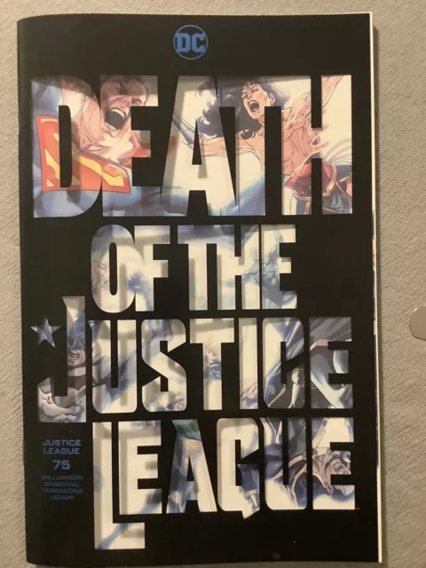 Justice League 75 (June 2022)  The final issue, special acetate cover