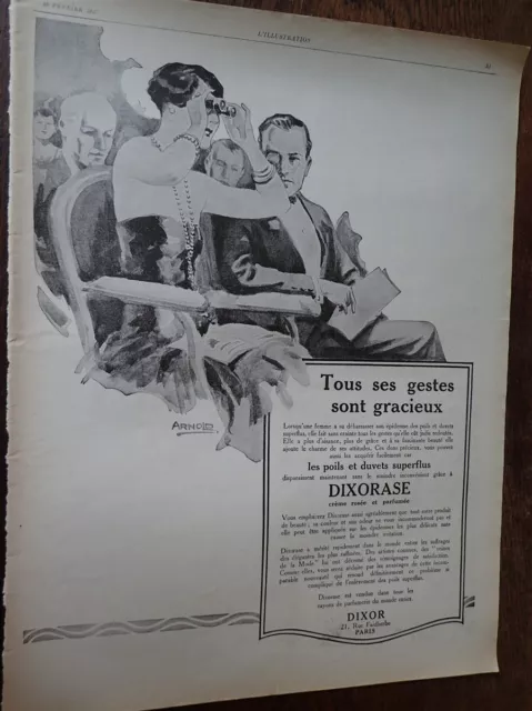 DIXOR + auto ROLLAND PILAIN + crème SIMON publicité papier ILLUSTRATION 1927