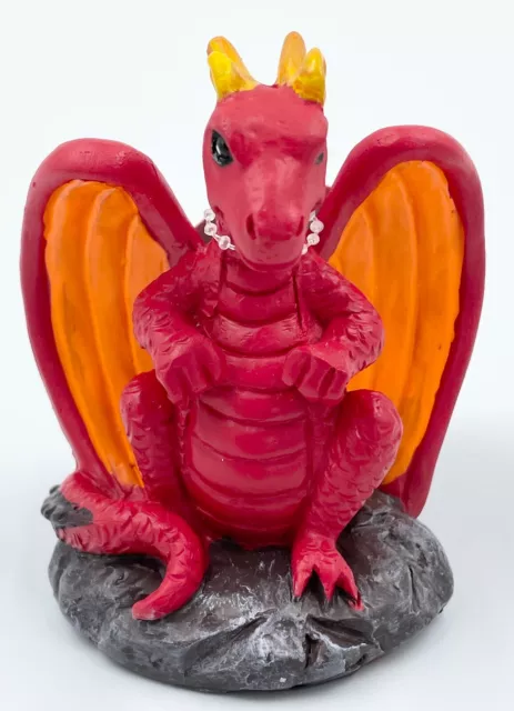 Elive Fish Tank Aquarium Mini Dragon Decoration Neon Red Glow Elements 3" Decor