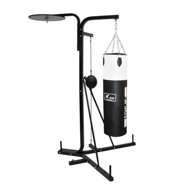 3 In 1 Boxing Punching Bag Stand - 20kg to 40kg Bag + Speed Ball + Ceiling Ball