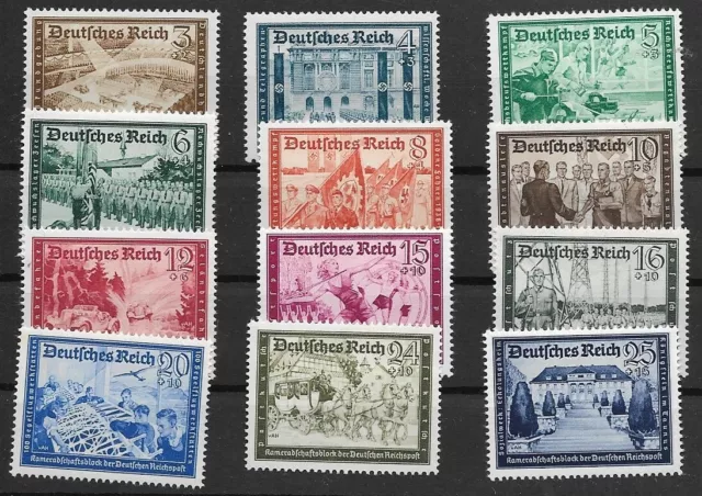 Deutsches Reich MiNr 702 - 713 postfrisch **