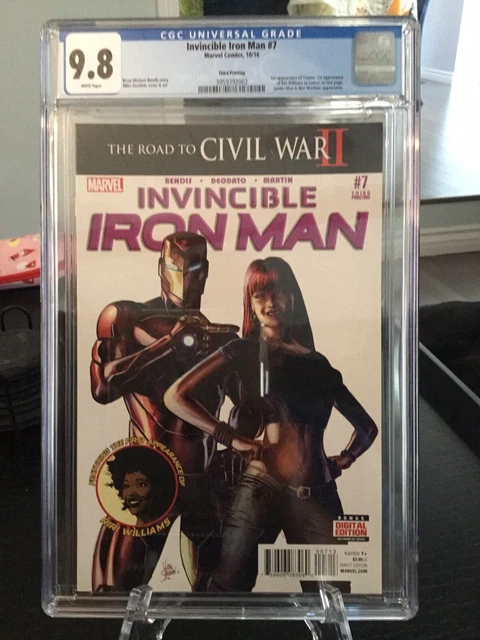 INVINCIBLE IRON MAN #7 CGC 9.6 NM+ 3rd Print VARIANT  1st  RIRI WILLIAMS