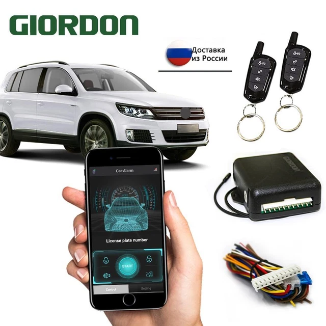 Car Alarm System Remote Security Auto Central Locking Kit Door Lock Keyless App