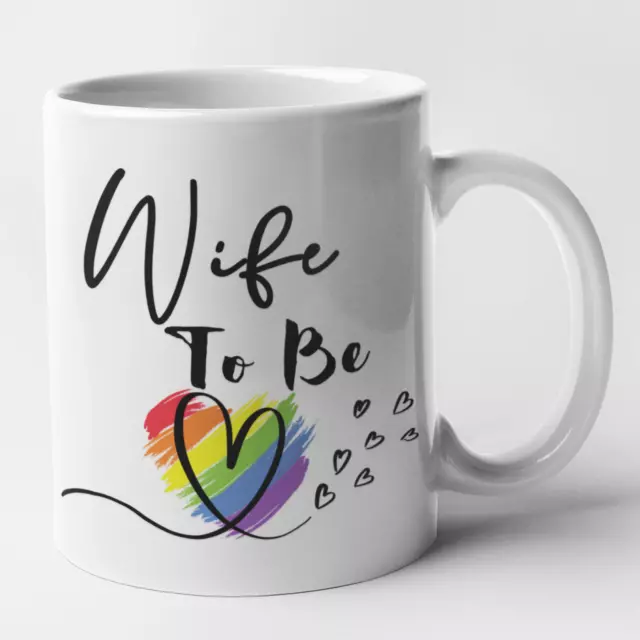 Set fidanzamento moglie e moglie per essere coppie due tazze regalo anniversario lesbica LGBT 2
