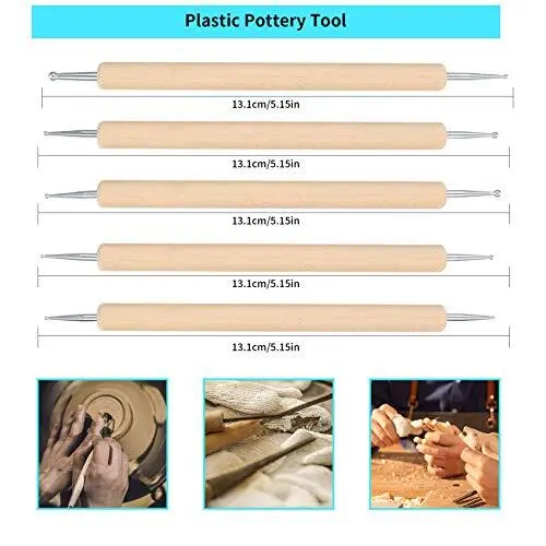 Polymer Clay Tools, 25 Pcs Clay Sculpting Tools, Ball Stylus Dotting Tools, 2