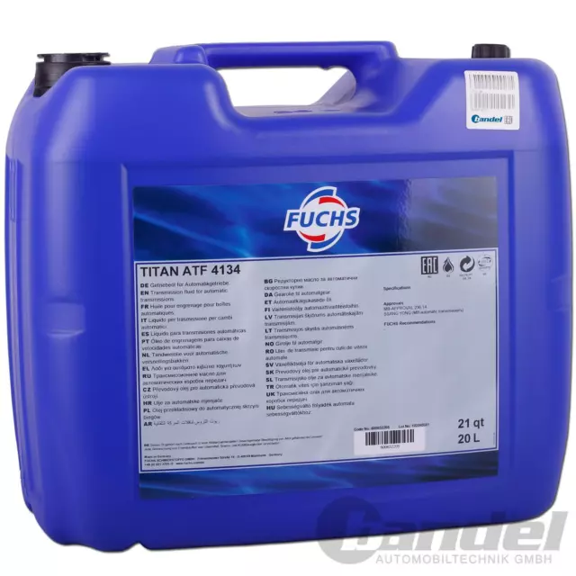 20 Liter Fuchs Titan Atf 4134 Mb 236.14 Automatikgetriebe Öl Nag2 722.