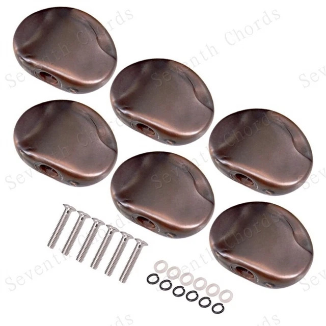 6Pcs Tuning Peg Buttons Heads Universal Excellent High Quality Polished