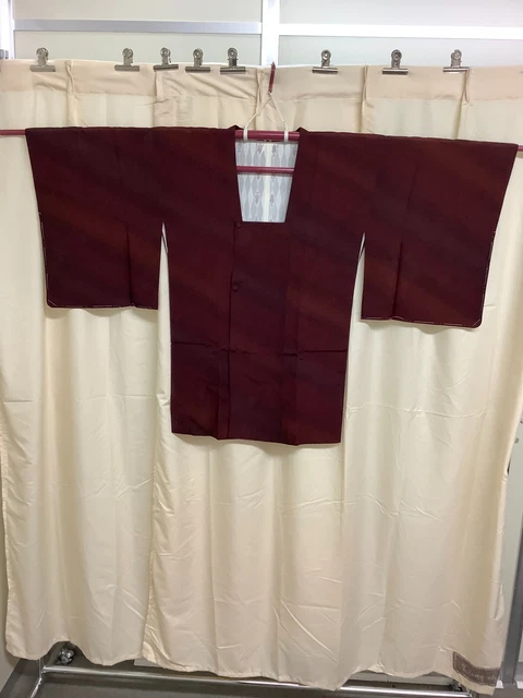 Japanese Vintage Kimono Michiyuki coat Izakaya silk stain length 33.07 inch used