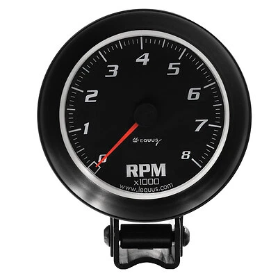 Equus 3-3/8 Dia Tachometer 8000 RPM Black Dial - E6068