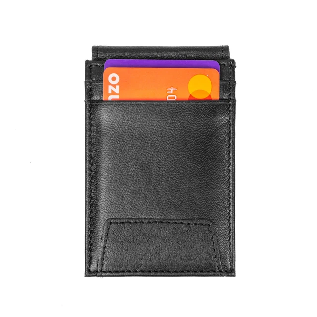 FOXHACKLE Men's Slim RFID Blocking Leather Card Holder – Front Pocket Wallet, Full Grain Leather