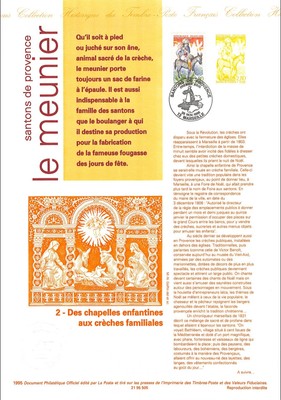 Le berger 1995 Notice Philatélique Santons de Provence 