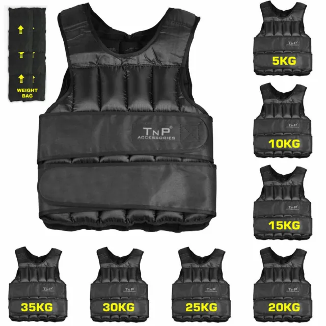 XN8 WEIGHTED VEST Jacket Adjustable Running Strength Training Fitness 3.5- 10Kg £43.99 - PicClick UK
