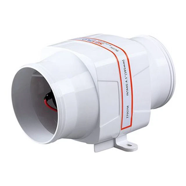 4--Inline-Marine-Bilgenluftgebläse 12V 270 Cfm Quiet Boat White Q2X9
