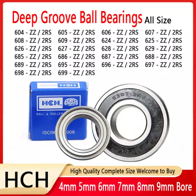 608-ZZ Ball Bearing 8x22x7 Dual Shielded Metal Chrome Skateboard