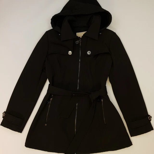 Michael kors removable hood belted coat outlet