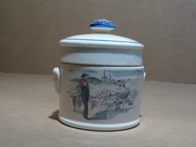 Petit Pot A Foie Gras En Faience De Sarreguemines Obernai Decor H Loux Terrine