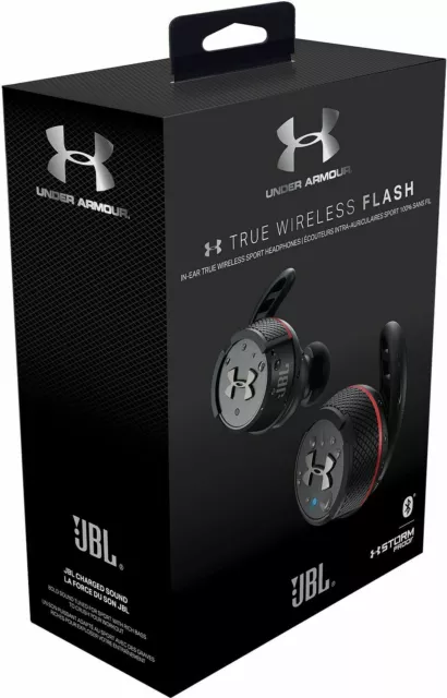 JBL Under Armour UA True Wireless Flash Sport Earbuds with Mic - Black