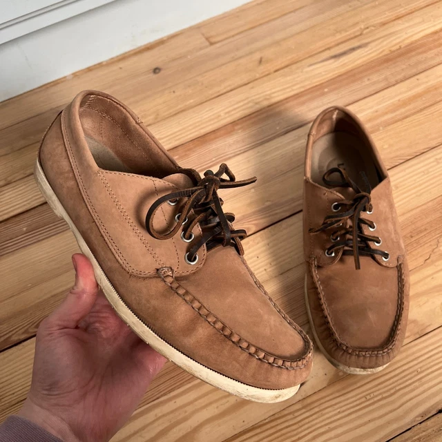 L.L.Bean Casco Bay Boat Mocs Men\'s 14EE Brown Leather Slip-On Venetian Loafers Casco Shoe | eBay main image 4