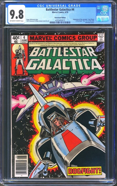 Battlestar Galactica #4 - Cgc 9.8 Wp - Nm/Mt - Ow/Wp - Newsstand