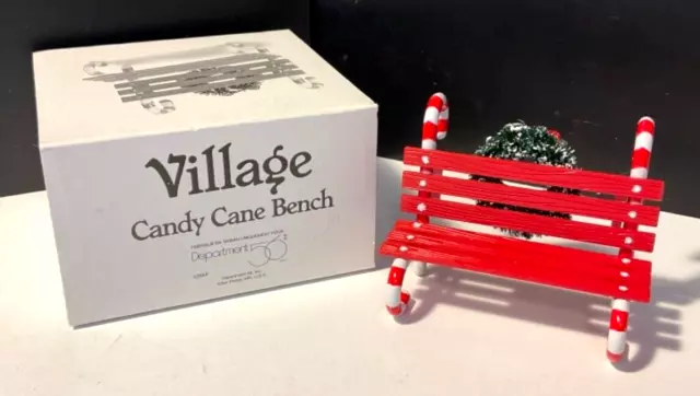 Dept 56 Village CANDY CANE BENCH Accessories #52669 NEW