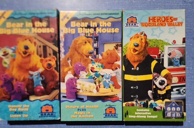 BEAR IN THE Big Blue House Lot of 3 VHS Playhouse Disney Jim Henson ...