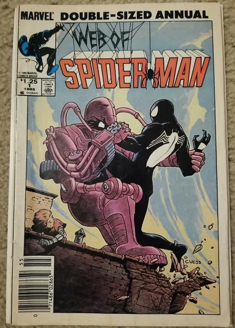 Web of Spider-Man Annual #1 (Marvel Comics, 1985) Double Sized, Black Costume