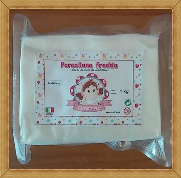 Porcellana fredda  (pasta di mais) da modellare 1 kg - made in italy -