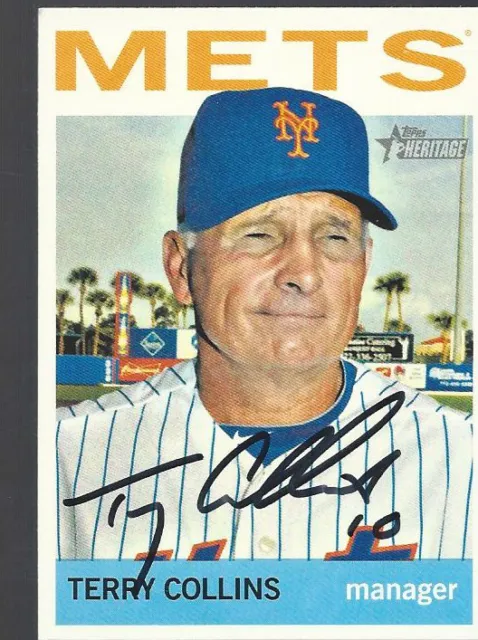 New York Mets TERRY COLLINS Signed Heritage Card