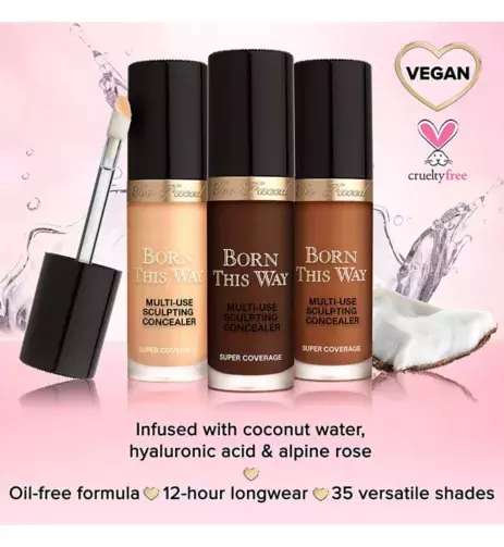 Corrector multiusos Too Faced Born This Way súper cobertura elige tu tono NUEVO