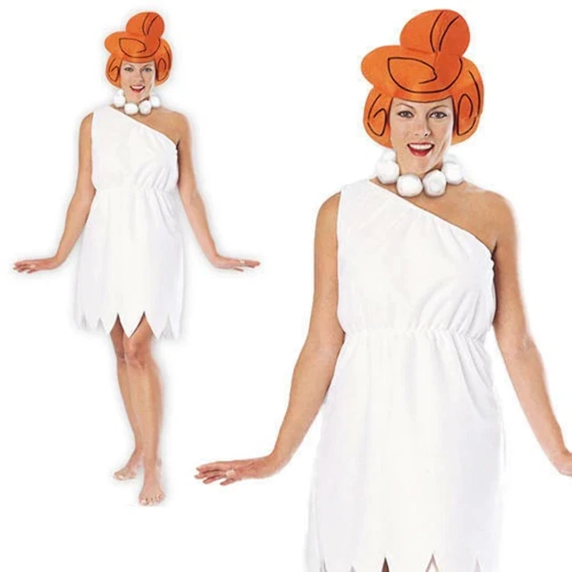 Adult Men's Fred Flintstone Costume – 4-Piece Caveman Cosplay Set With Vest, Tie, Inflatable Club & Feet Covers (S-3XL)