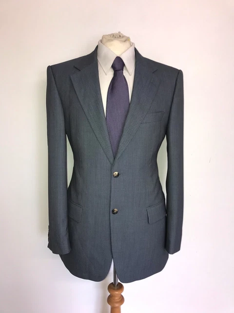 Hugo Boss - Uomo Blu Super 140s Lana Abito - 40 Reg - W34 L33 - Splendido