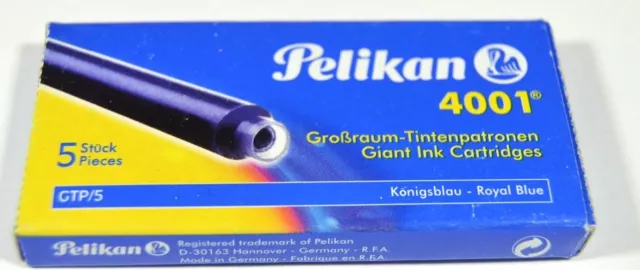 Pelikan 4001 Tp/5 Giant Ink Cartridge For Fountain Pen- In Black, Blue