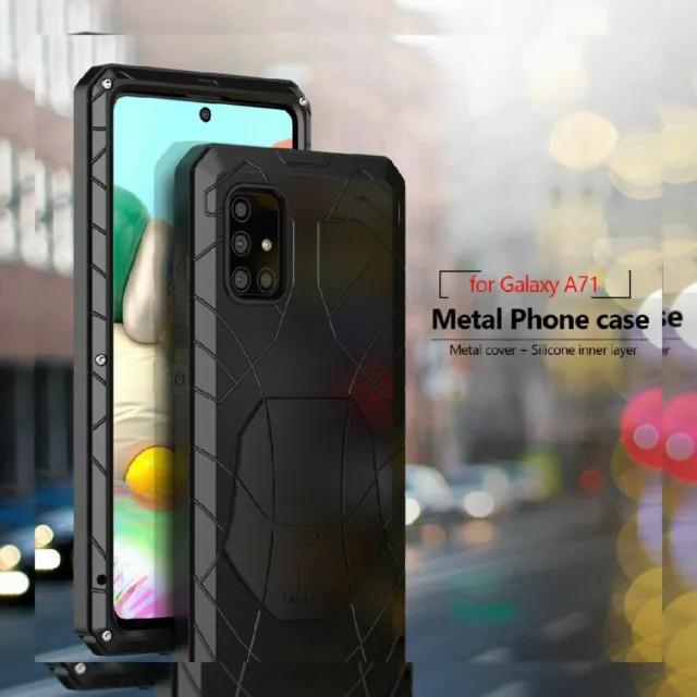 iMATCH Metal Bumper Gorilla Glass Schutzhülle For Samsung A71 A51 A70 A50 A90