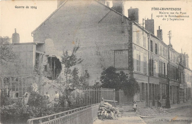 Cpa 51 Fere Champenoise Maison Rue Du Pont