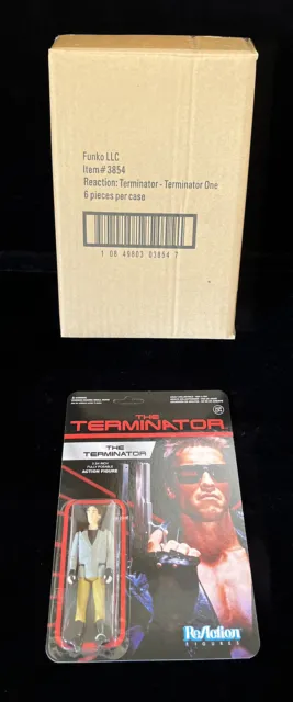 1 Box Of 6 TERMINATOR ReAction Super7 T800 GRAY LEATHERJACKET Retro Figure Funko