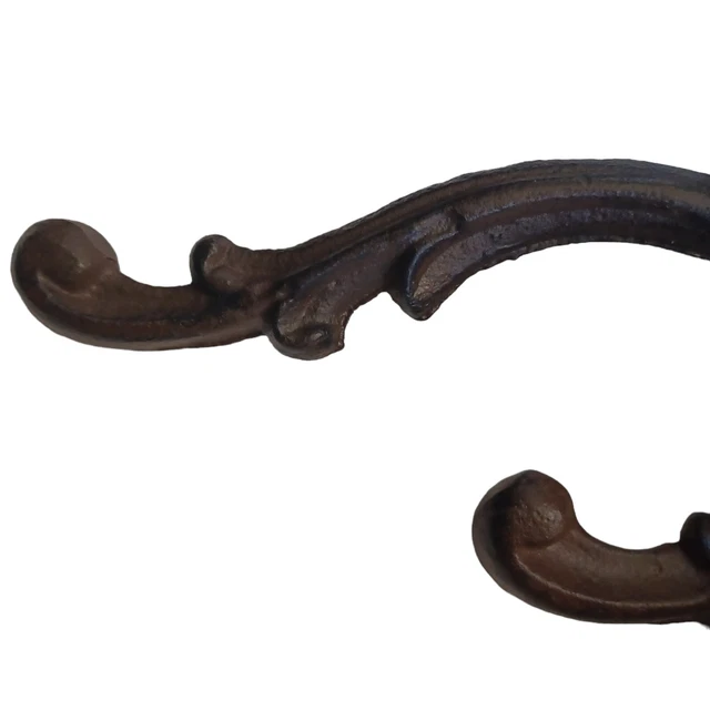 Vtg Cast Iron Victorian Style Coat Hook Hat Hook Rack Hall Tree 5