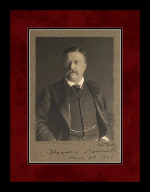 President Theodore Roosevelt Signed 7x10 Photo, Insc March 8th 1906. Auto JSA