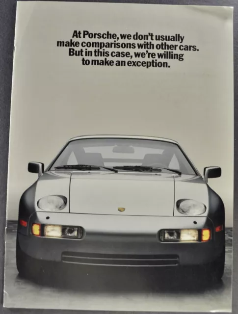 1987 Porsche 928S 4 Catalog Sales Brochure Excellent Original 87