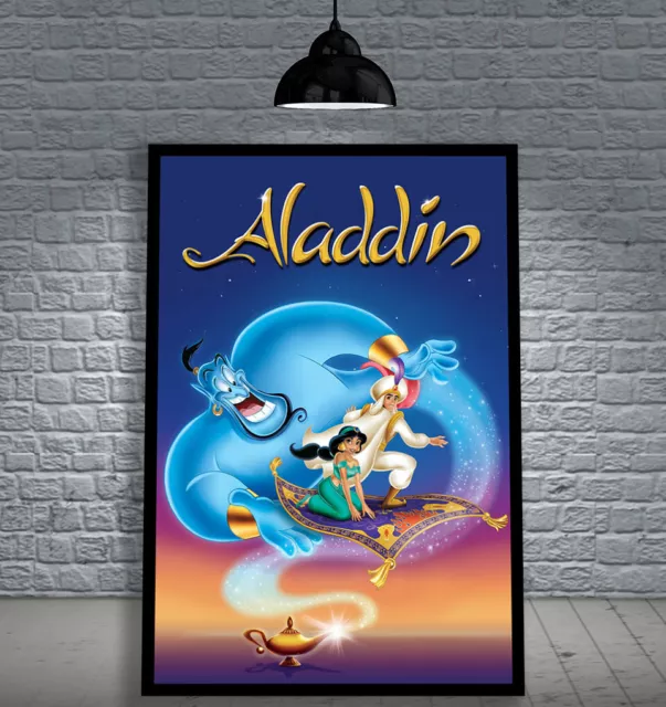 Aladdin 1992 Disney Framed Movie Poster Print Cinema A1 & 60X40Cm