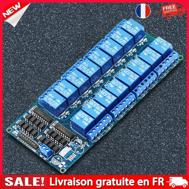 RELAY MODULE LED Indicator Relay Interface Board with Optocoupler (16 ...